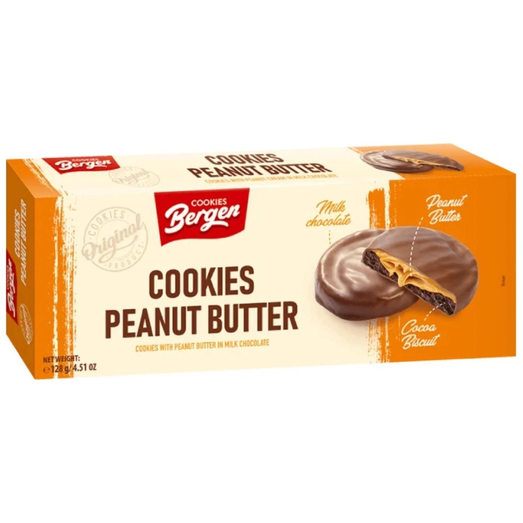 Bergen Cookies Peanutbutter 128g