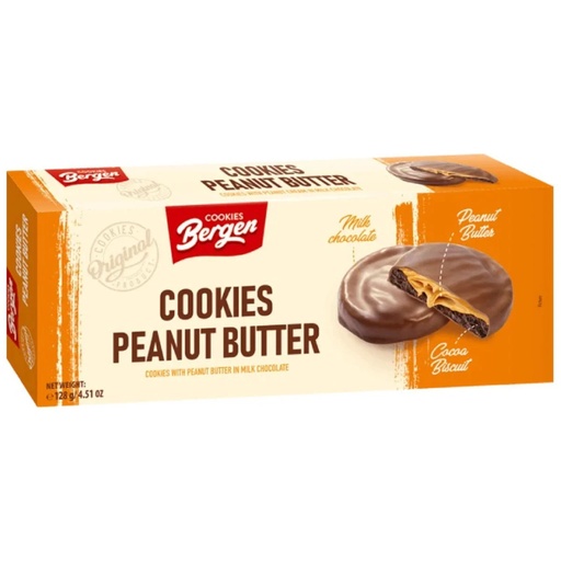 [P0001509] Bergen Cookies Peanutbutter 128g