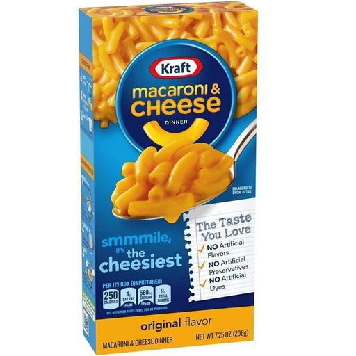 [P0001706] Kraft Macaroni & Cheese 206g