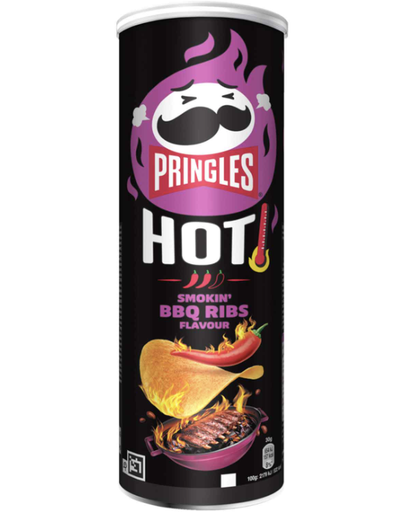 [P0003587] Pringles Hot Smokin' BBQ Ribs Flavour 160g