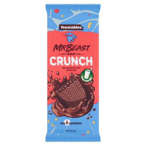 [P0000690] Feastables Mr. Beast Bar Crunch Milk Chocolate with Puffed Rice 60g