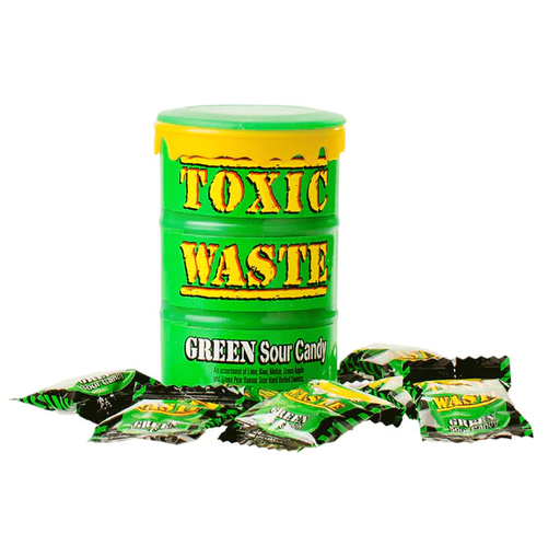 [P0000847] Toxic Waste Green Sour Candy 42g